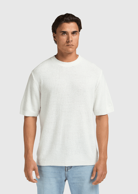 Loop Knit Tee - White
