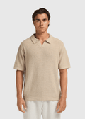 Loop Knit Polo - Sand