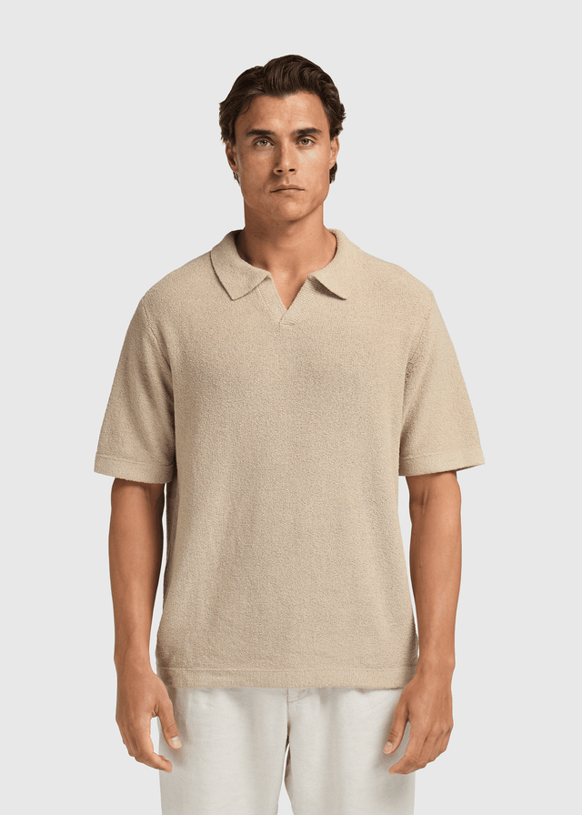 Loop Knit Polo - Sand