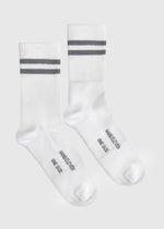 Hang Eleven Uni gestreifte Socken - Hellgrau