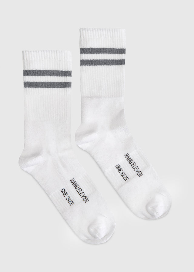 Hang Eleven Uni gestreifte Socken - Hellgrau