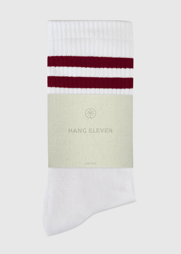 Hang Eleven Uni Striped Socks - Red