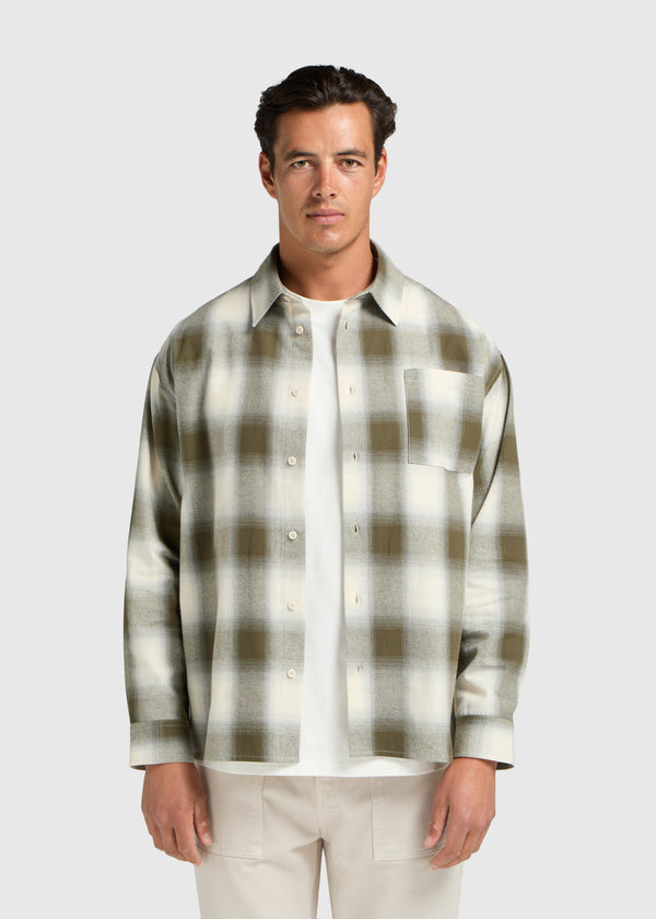 Gradient Seersucker Shirt - Sand