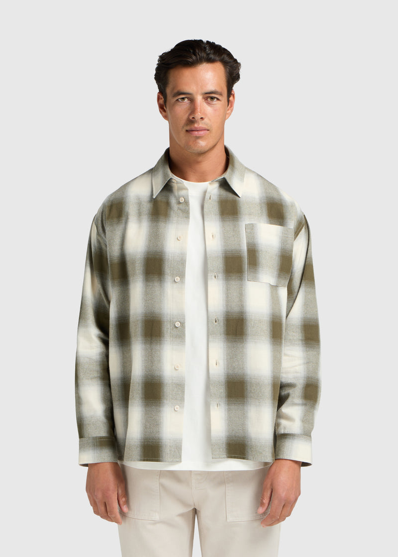 Shadow Check Shirt - Sand