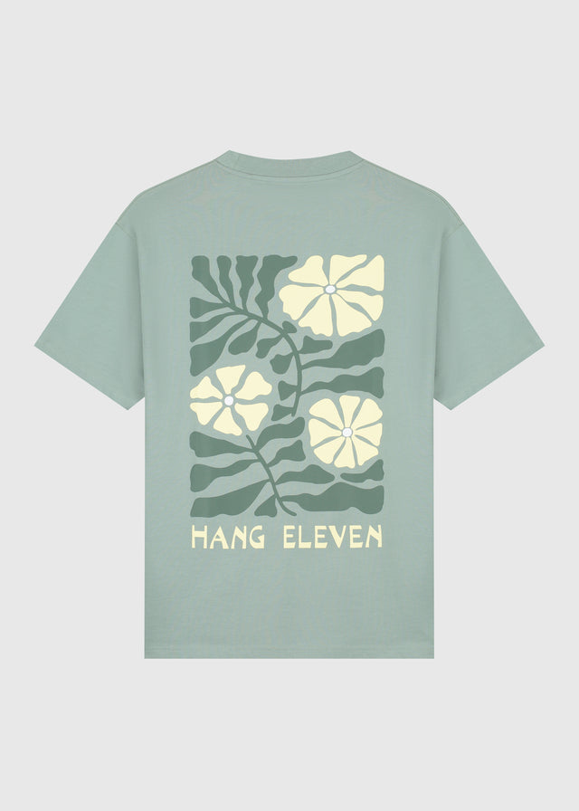 Blumen-T-Shirt – Grün