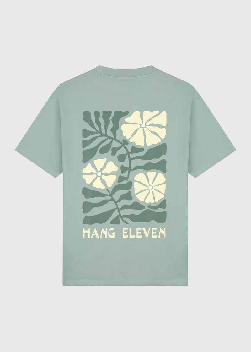 Blumen-T-Shirt – Grün