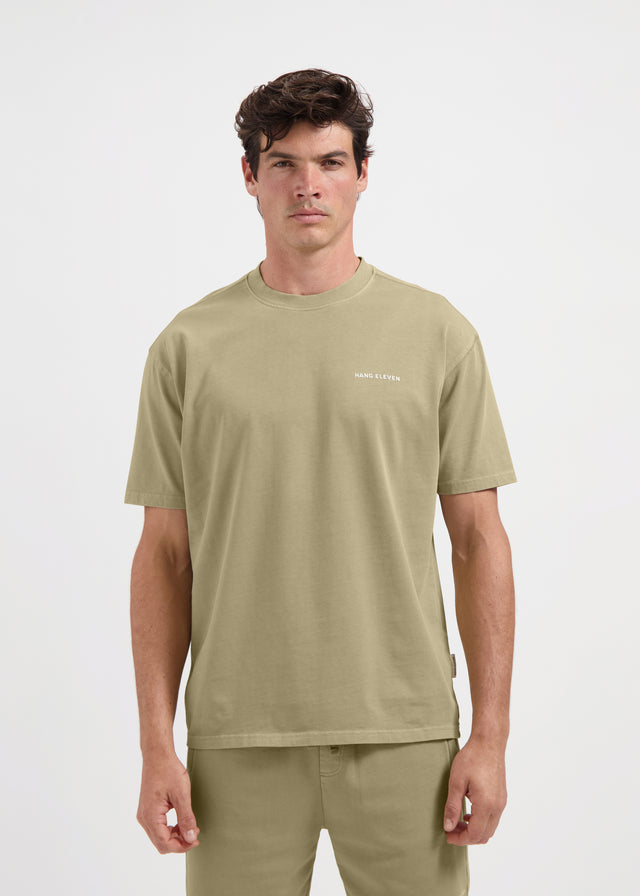 T-shirt essentiel délavé - Vert ardoise