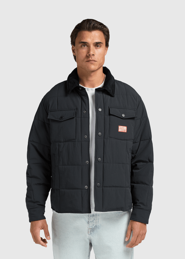 Padded Coach Jacket - Midnight Black