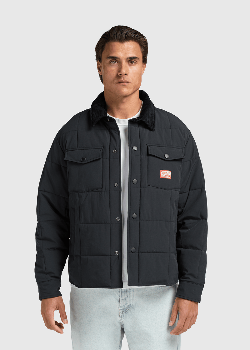 Padded Coach Jacket - Midnight Black