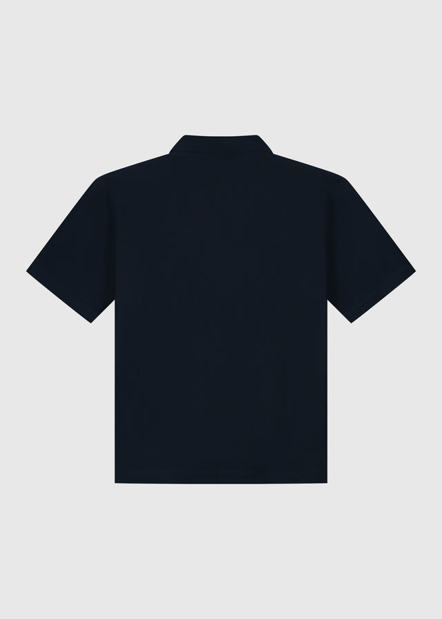 Palm Slub Hemd – Marineblau