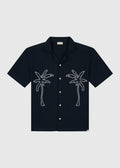 Palm Slub Hemd – Marineblau