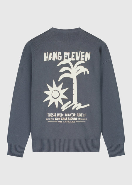 Paradise Knit Crewneck - Ombre Blue