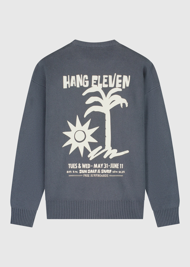 Paradise Knit Crewneck - Ombre Blue