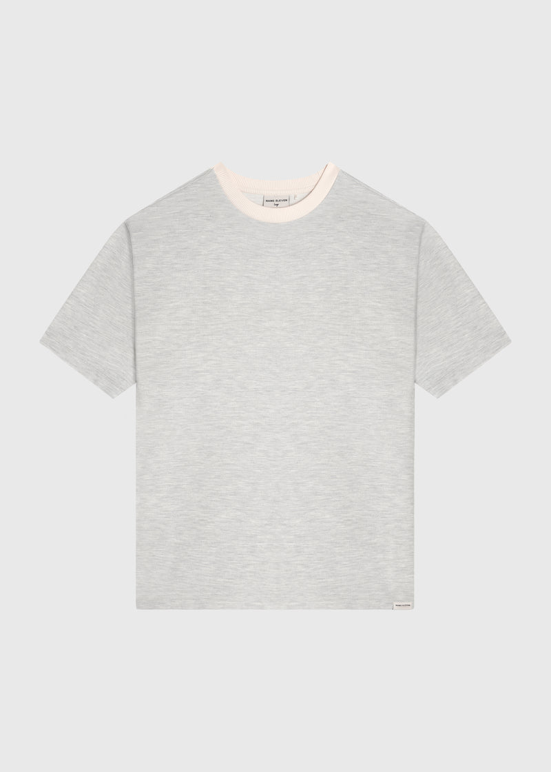 T-shirt en piqué - Gris clair