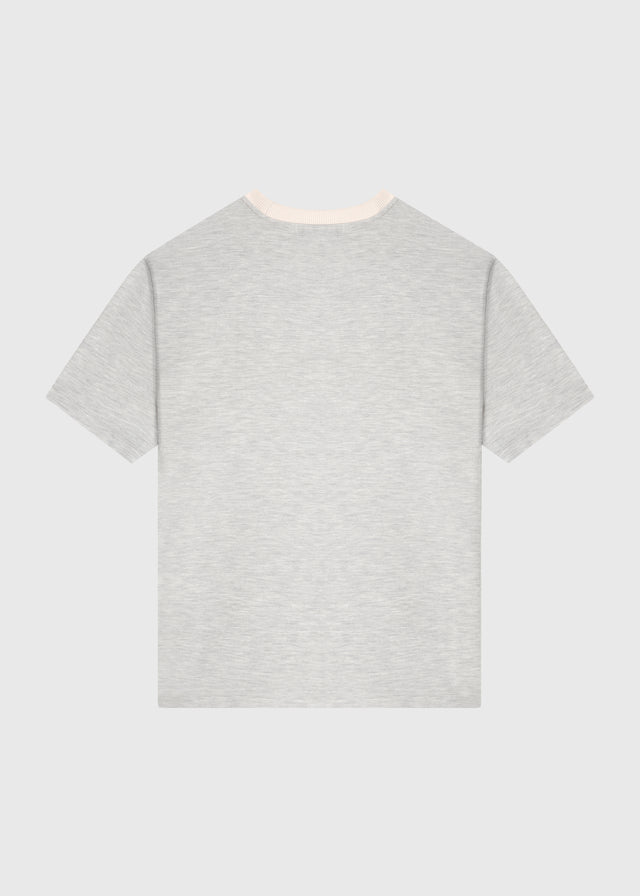 Piqué-T-Shirt – Hellgrau