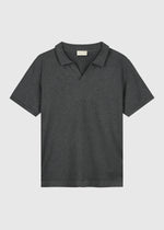 Knitted Polo - Anthracite Melange