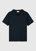 Knitted Polo - Navy Blue