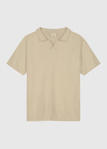 Knitted Polo - Sand Melange