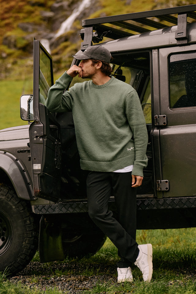 Premium Knit Crewneck - Slate Green