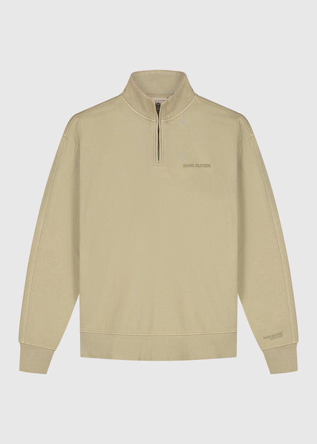 Premium Blanks Half Zip – verwaschenes Grün