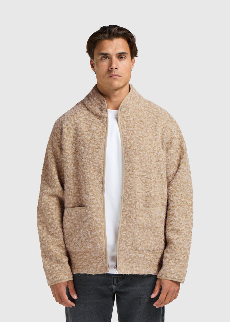 Soft Zip Jacket - Taupe