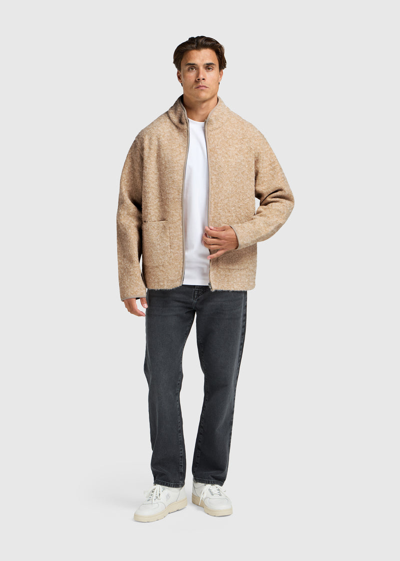 Soft Zip Jacket - Taupe