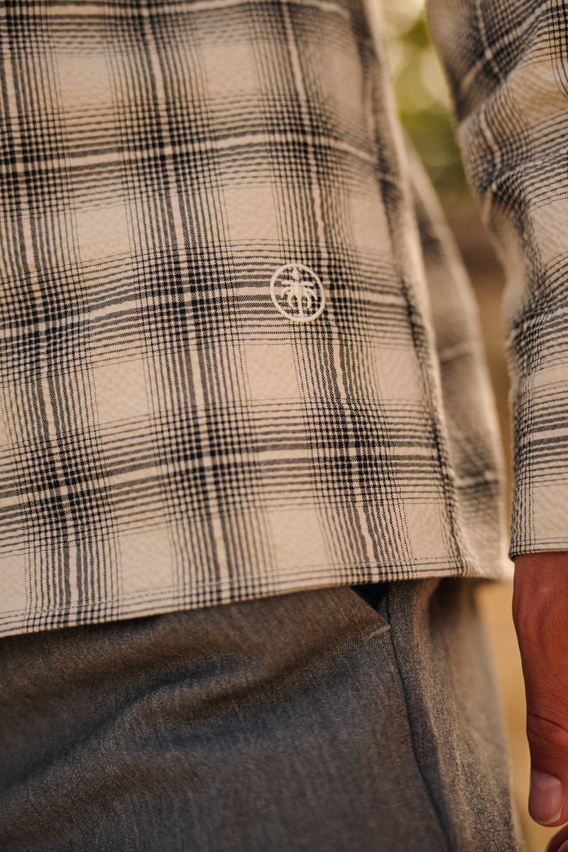 Seersucker Check Shirt - Ecru