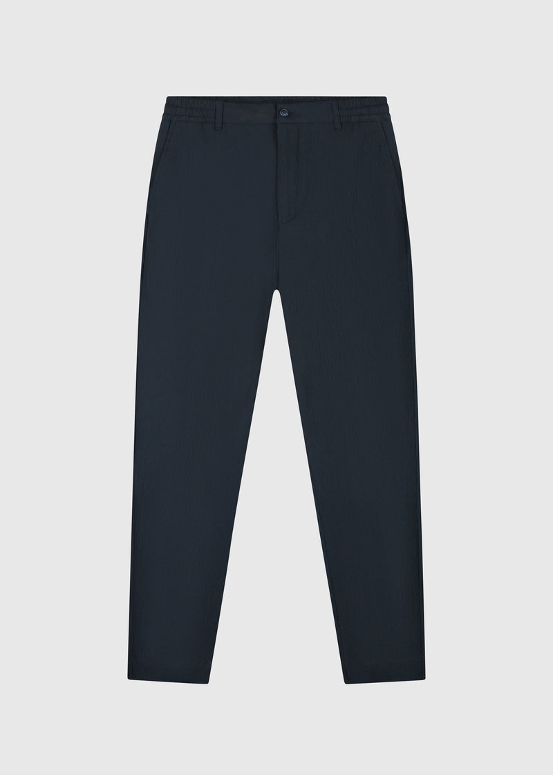 The Seersucker Trouser - Navy Blue