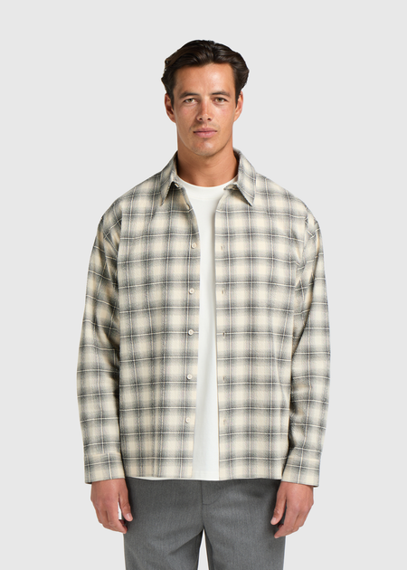 Seersucker Check Shirt - Ecru