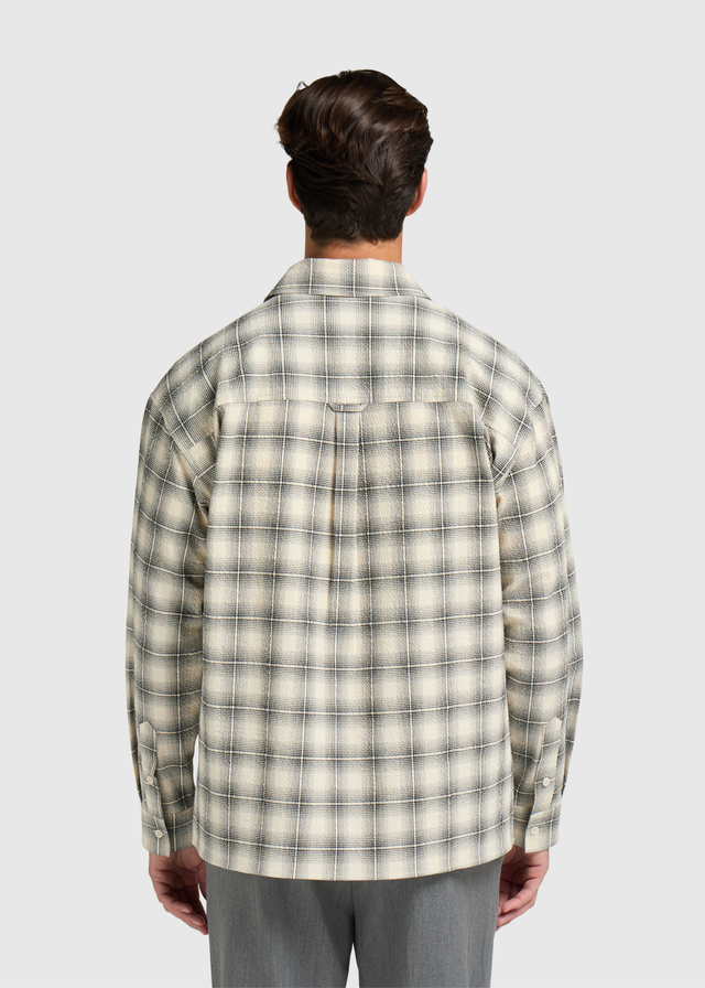 Seersucker Check Shirt - Ecru