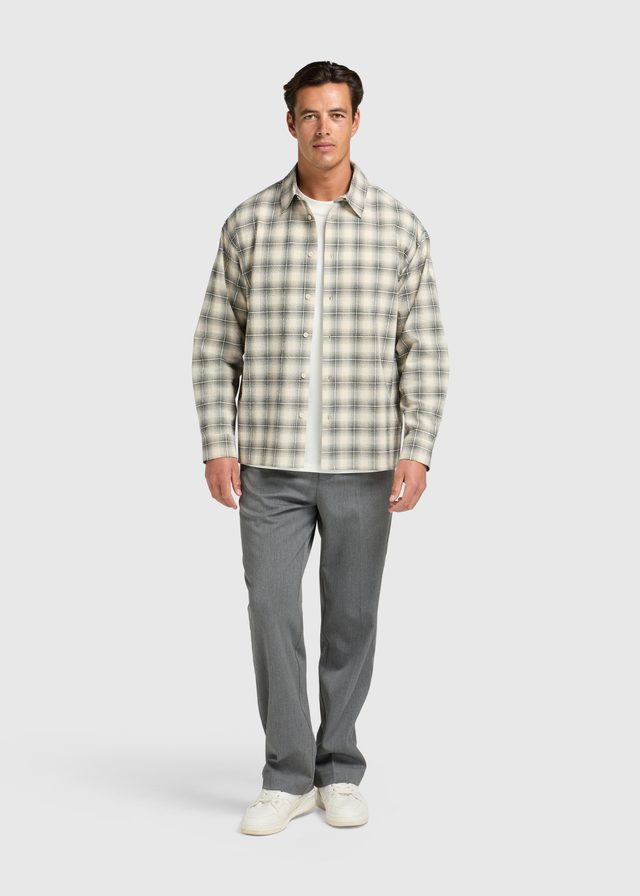 Seersucker Check Shirt - Ecru