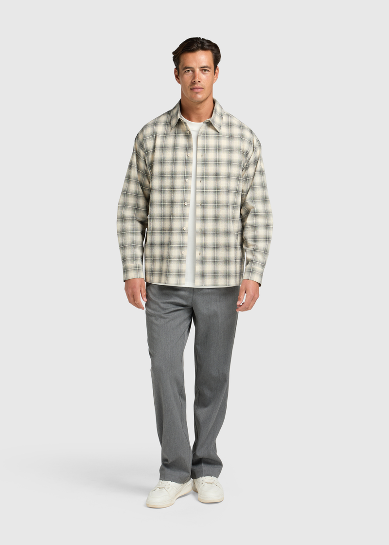 Seersucker Check Shirt - Ecru