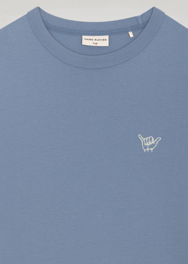 Organic Shaka Tee - Dusty Blue