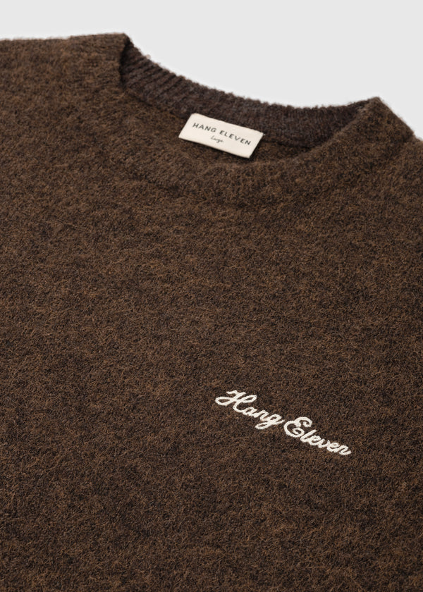 Soft Knitted Crewneck - Brown