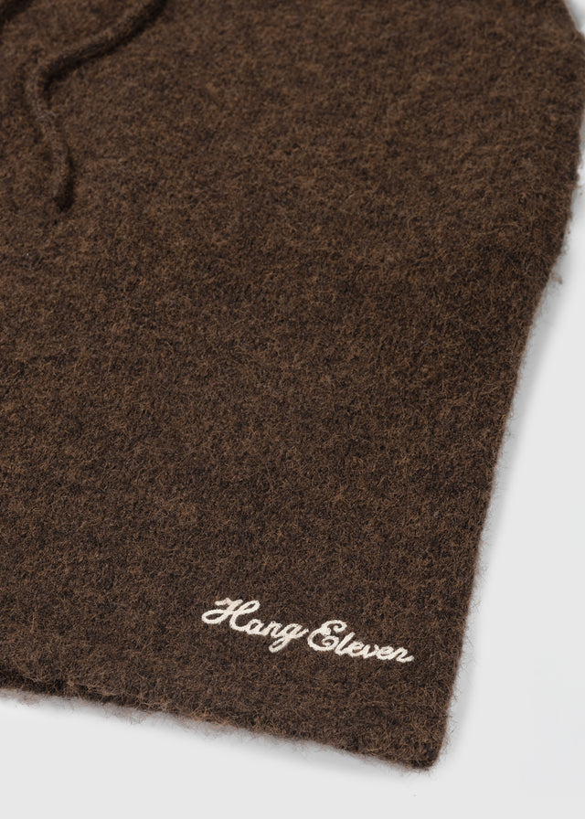 Weiche Strickshorts – Braun