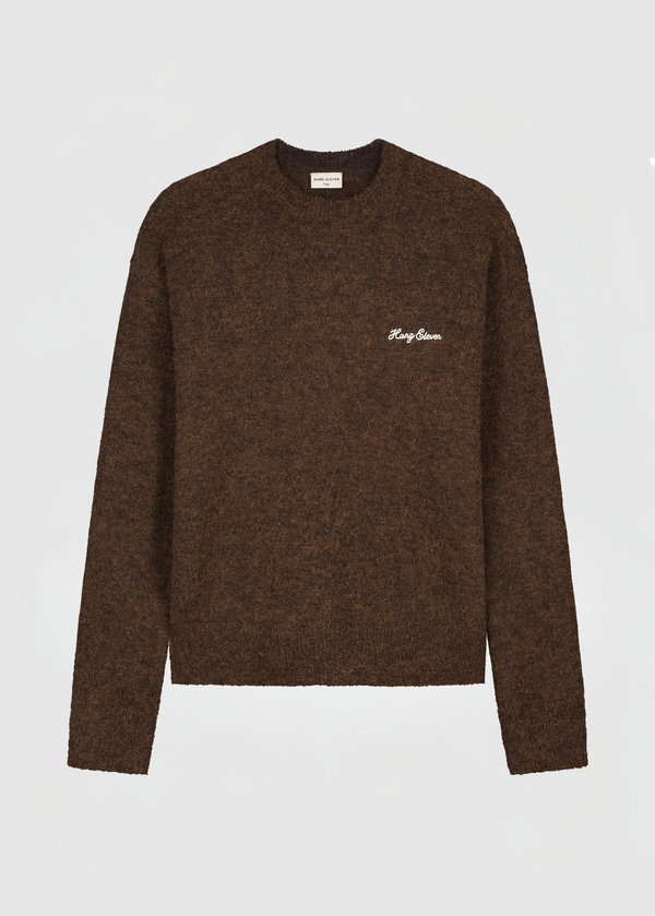 Soft Knitted Crewneck - Brown