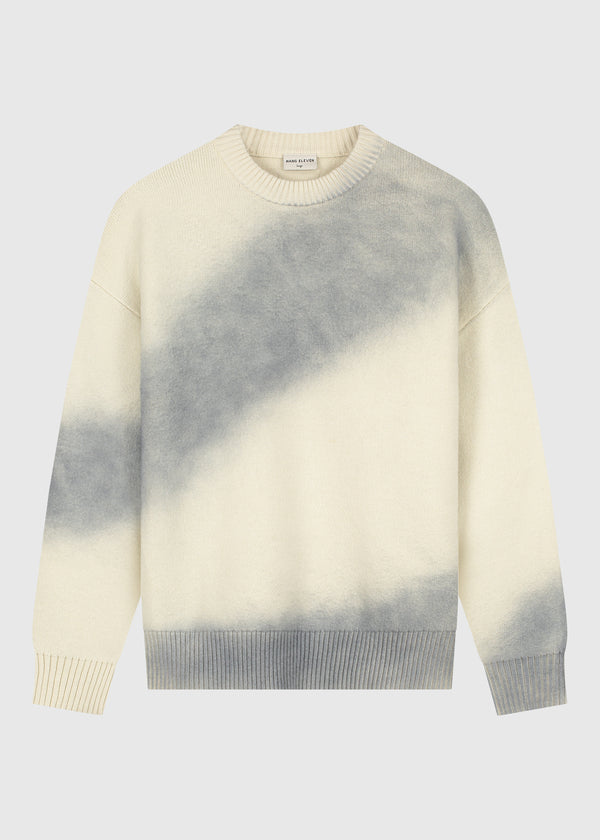 Spray Knit Crewneck - Stone Grey