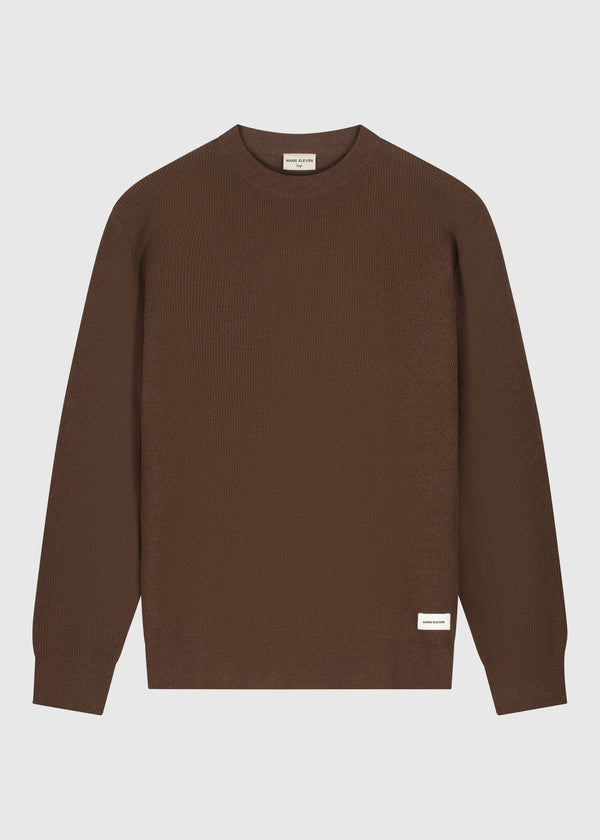 Structure Knit Crewneck - Espresso