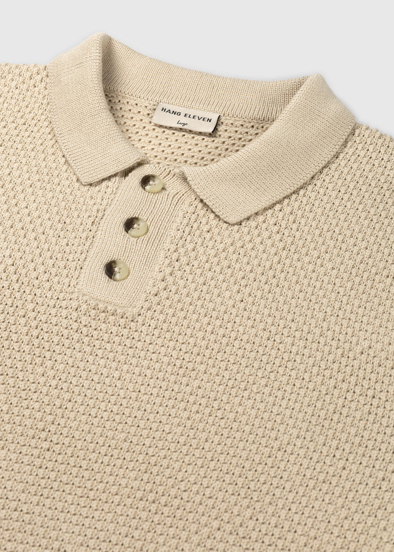 Das gehäkelte Strickpolo - Sand