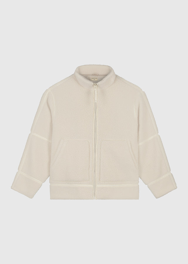 Teddy Tape Jacke - Weißer Sand