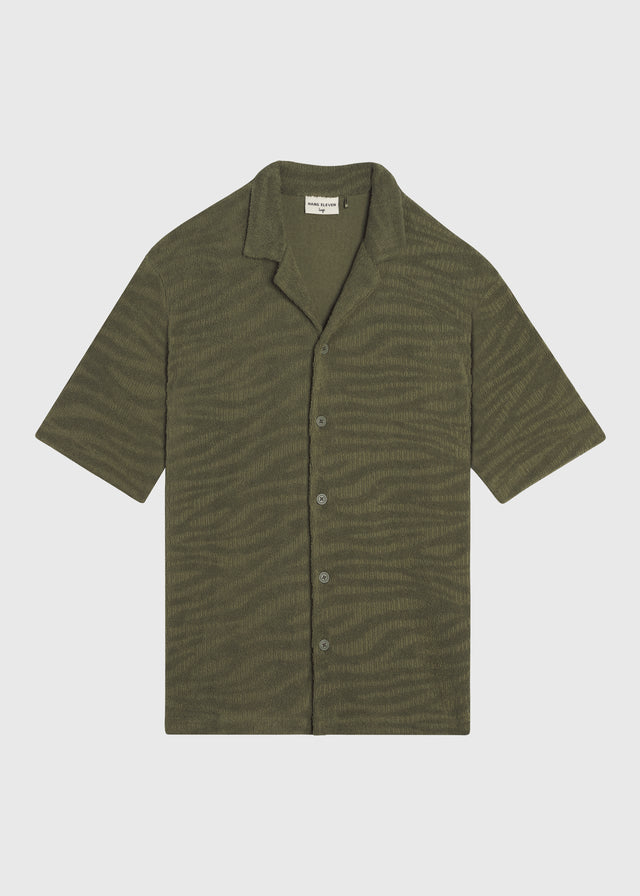 Chemise en jacquard Terry - Vert olive