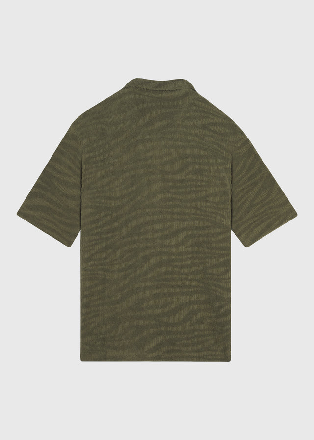 Chemise en jacquard Terry - Vert olive