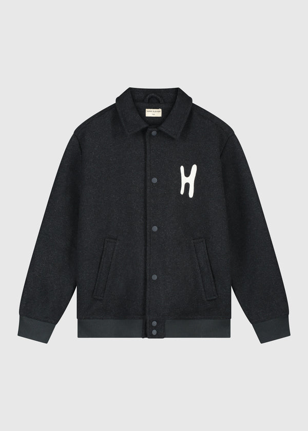 Varsity Jacket - Black Melange