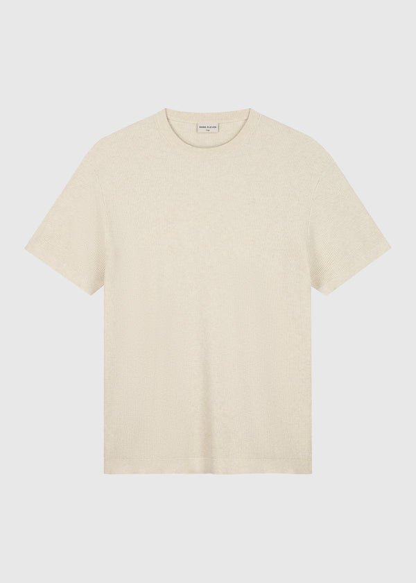 Waffle Knitted Tee - Sand