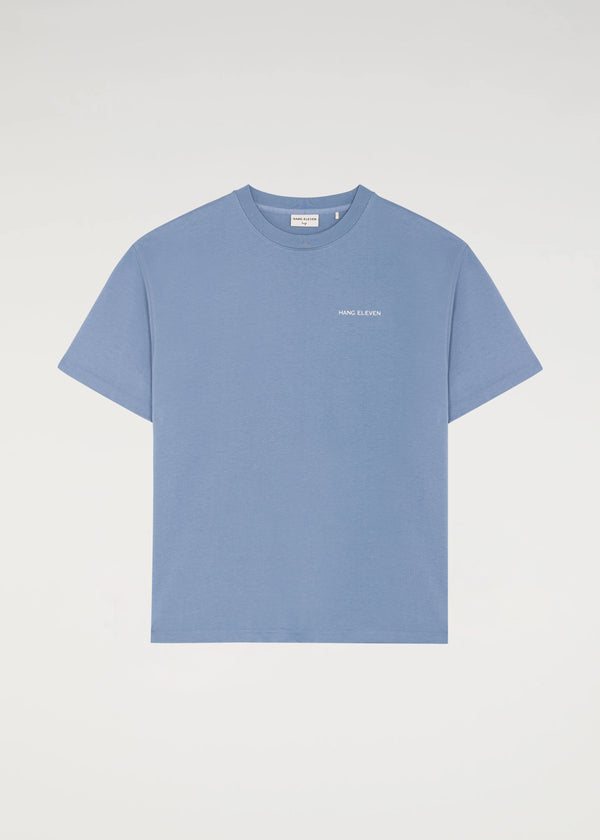 Organic Wavy Tee - Dusty Blue