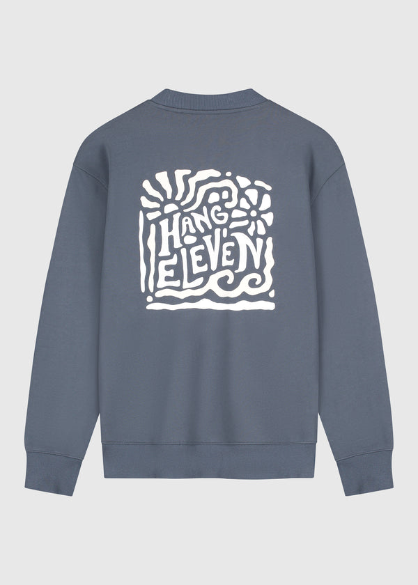 Wild Botanics Crewneck - Ombre Blue