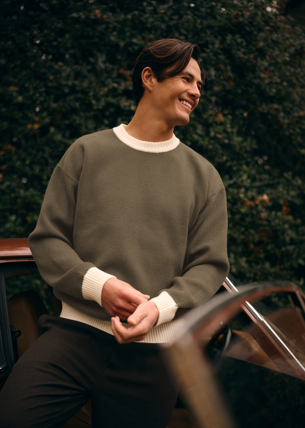 Contrast Knit - Green