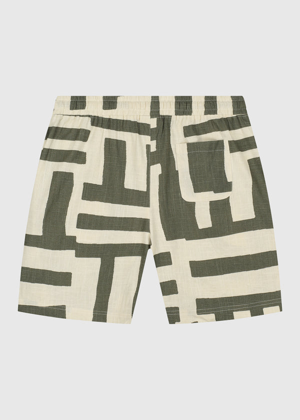 Stripe Slub Short - Green