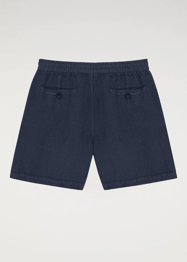 Linen Short  - Navy