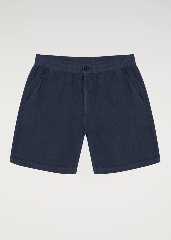 Linen Short  - Navy